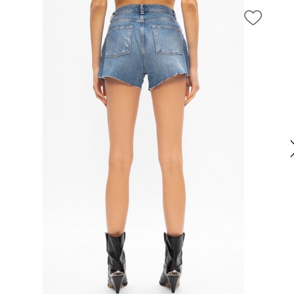 ALL SAINTS WINNIE CUT OFF SHORTS SIZE 28 MID INDIGO NEW WITH TAGS - Picture 5 of 7